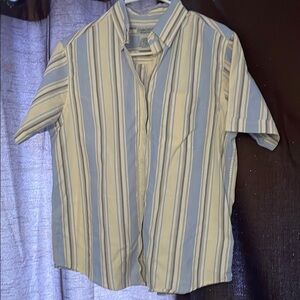 Cabin Creek Blue and Cream Button Down Shirt
